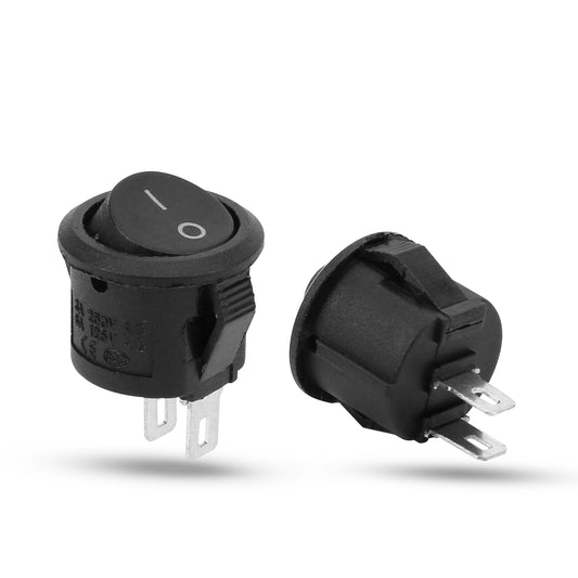 Round Rocker Switch – ON/OFF SPST, Pre-Wired Leads | LEDSone~ 6109