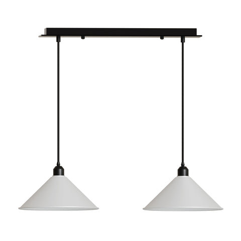 E27 2 Head Pendant Light Metal  ~6116