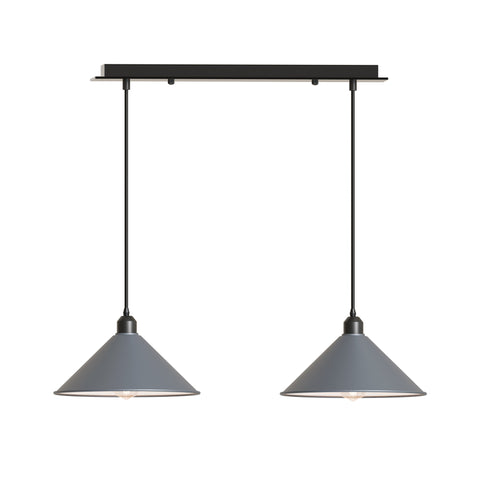 E27 2 Head Pendant Light Metal  ~6116