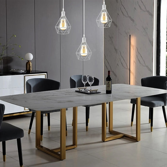 E27 Plafondlamp Metalen Open Stijl Lampenkap, Hangend Verstelbaar 95cm Kabel~4342