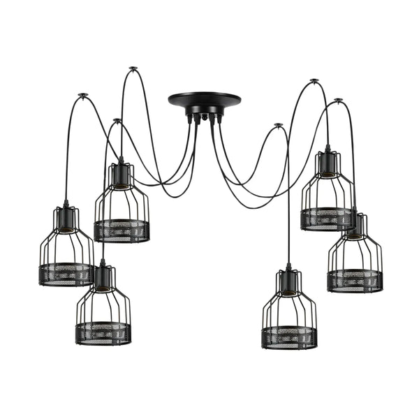 Retro Multi Arm Birdcage Pendant Light | E27 | Vintage | Adjustable ~6318 – No / 6 Outlet