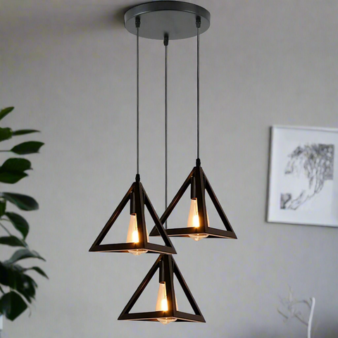 Black 3 Head Modern Pendant Light ~6327