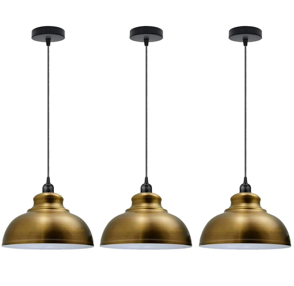 3 Set Single Pendant Ceiling Light ~6691 – Yellow brass