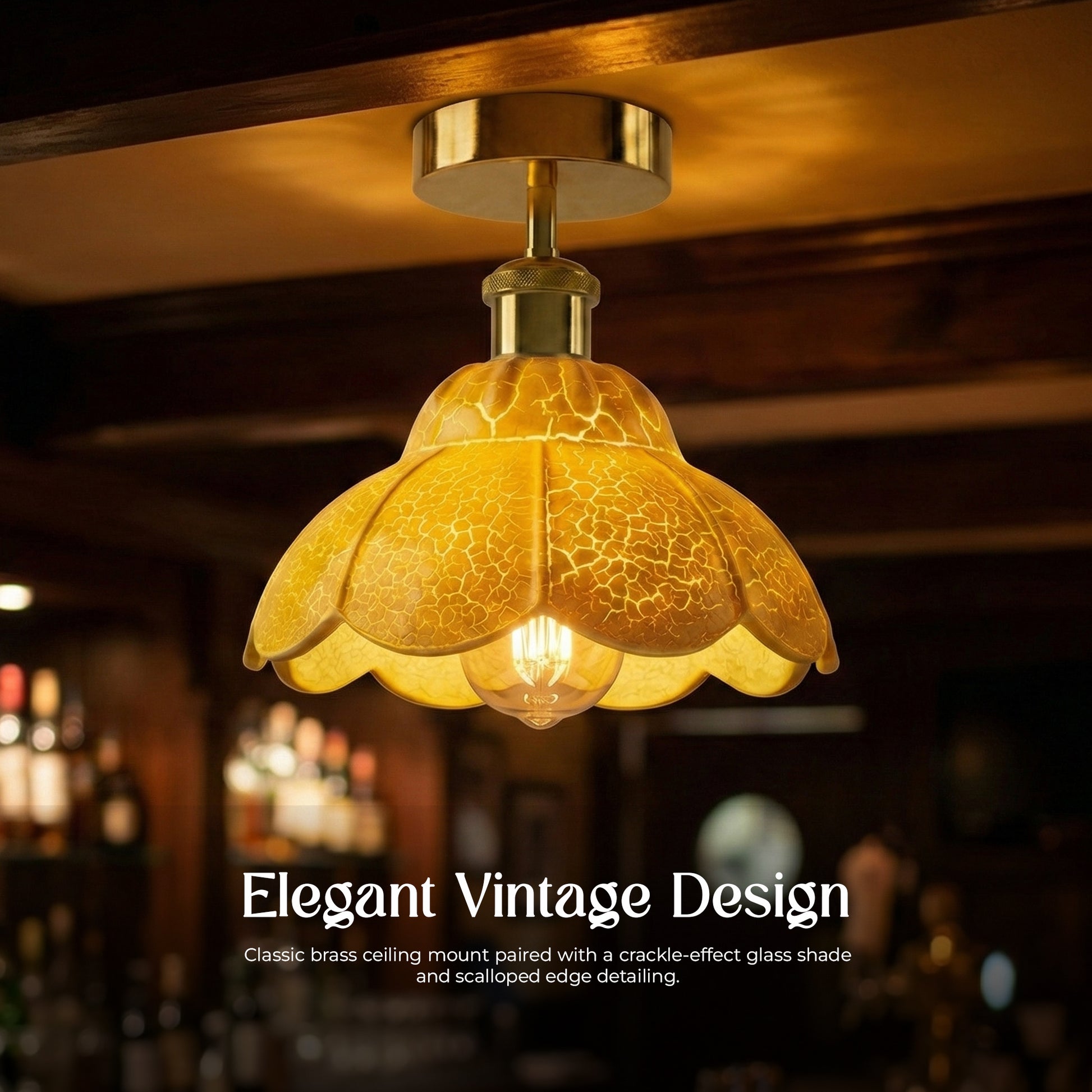 vintage design  crackble light shade