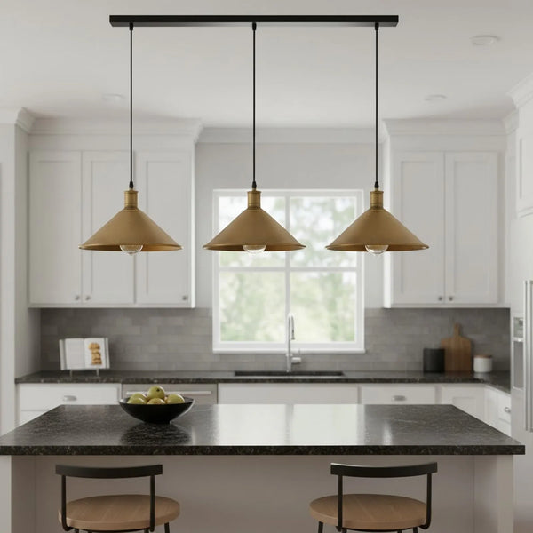 Tack Pendant Lamp Above Counter W50cm ~6614 – Yellow brass