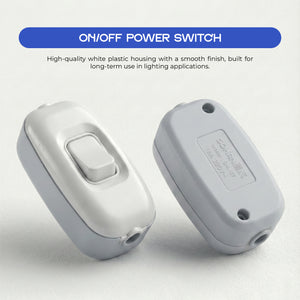 16A 220V Inline Rocker On/Off Switch White | Heavy Duty ~6700