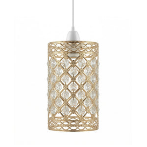 Moroccan Pendant Light Shade – French Gold Crystal E27 ~6768