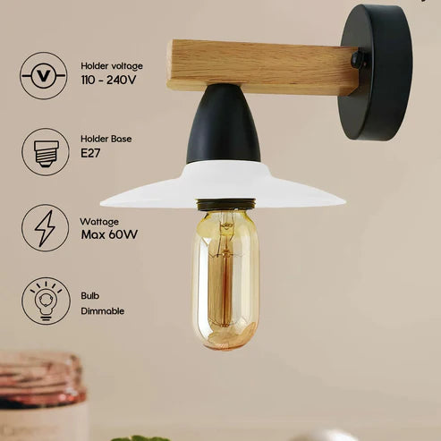 Black Vintage Lamp and Retro Wall Light