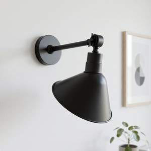 Industrial Black Gold Wall Sconce E27 Adjustable Lamp ~6802