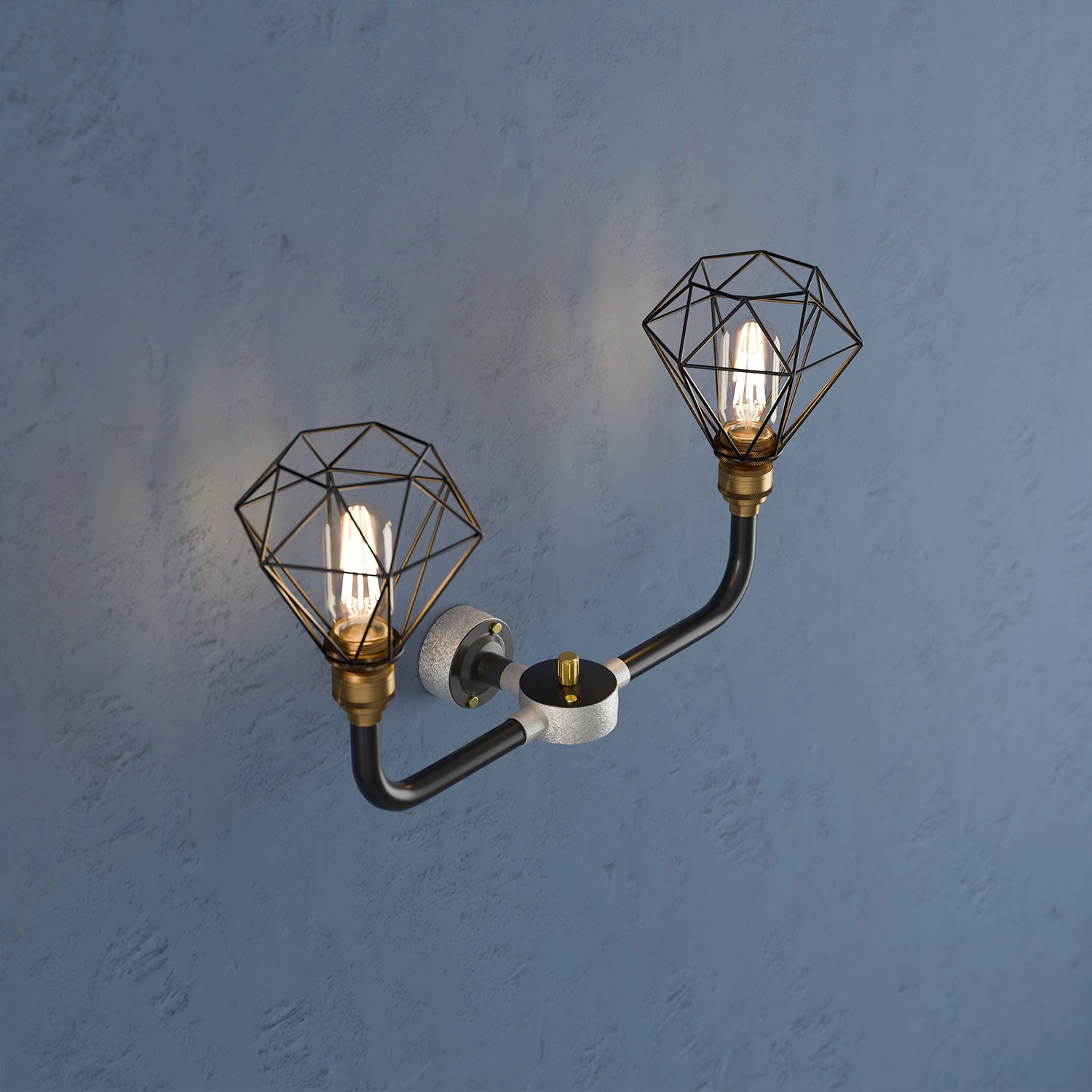 simple lampshade cage wall lamp