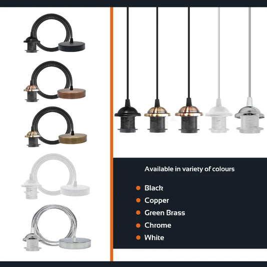 Industriële metalen E27 verstelbare hanglamp ~ 5659