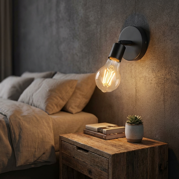 Verstelbare E27 Wandlamp Zwarte Wandlamp ~4737 – 1 pak / Yes