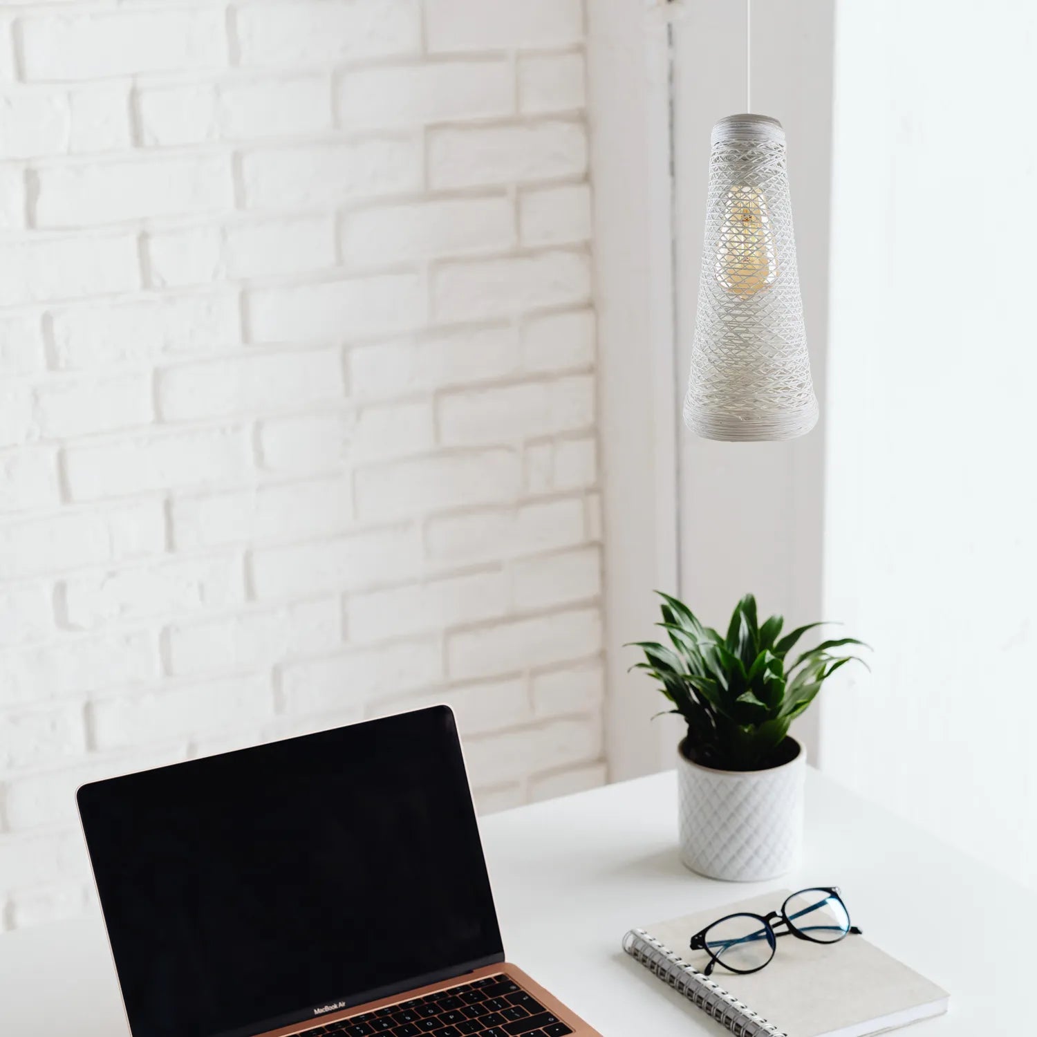 Wicker Vintage Rattan Lampshade E27 Barrel Light Shades 