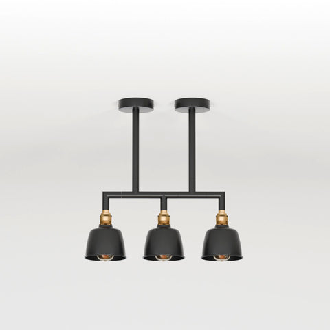 3-weg industriële buis plafondlamp DIY-armatuur - 5638