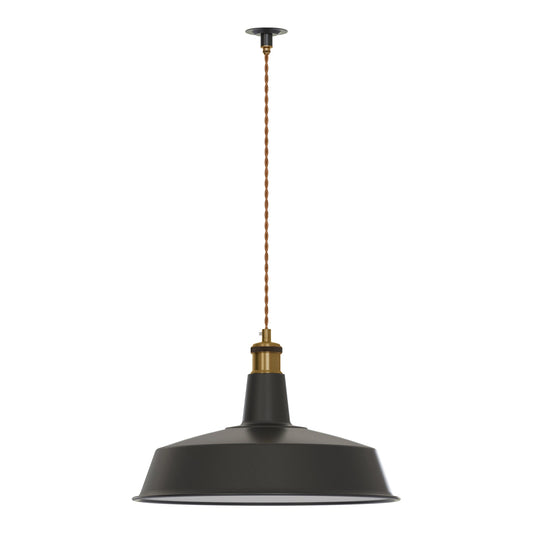 Zwarte metalen plafondlamp E27 conduit -5647