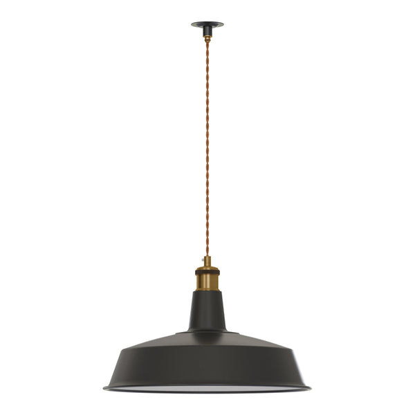 Zwarte metalen plafondlamp E27 conduit -5647 – Kabelset / Nee