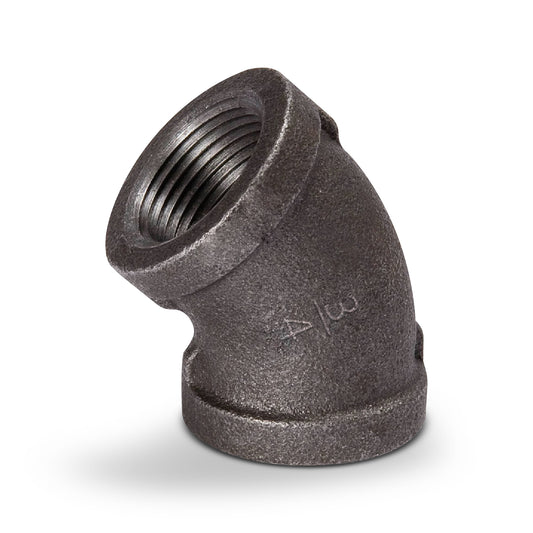 ijzer 45 Elleboog Zwarte Smeedbare Ijzeren Pijpfittingen~1841
