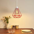 Vintage geometrische kooilampenkap – 20x20cm, E27-fitting ~1902