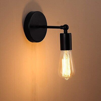 black industrial-style adjustable wall light