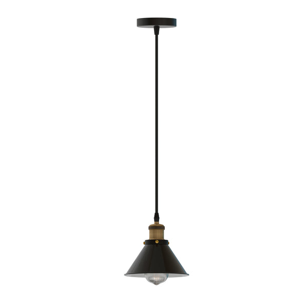 Industriële kegelvormige metalen E27 plafondhanglamp~5689 – Ja