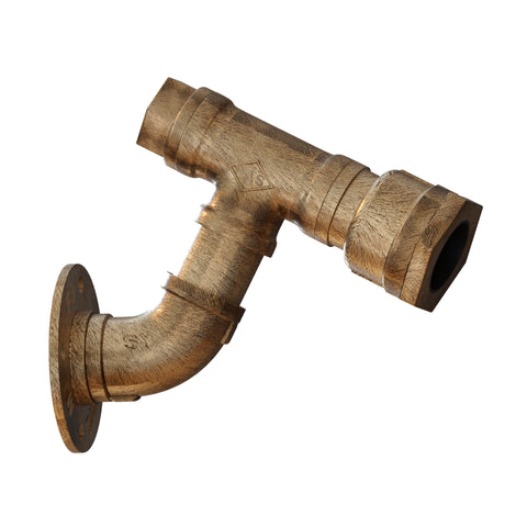 Industriële metalen rustieke dubbele waterpijp wandlamp ~5534