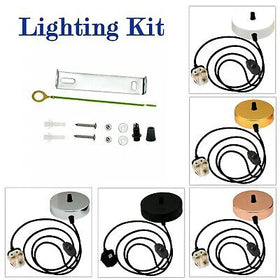Plug-in hanglampset | Dimmer, UK-stekker, flexibele draad ~ 5763