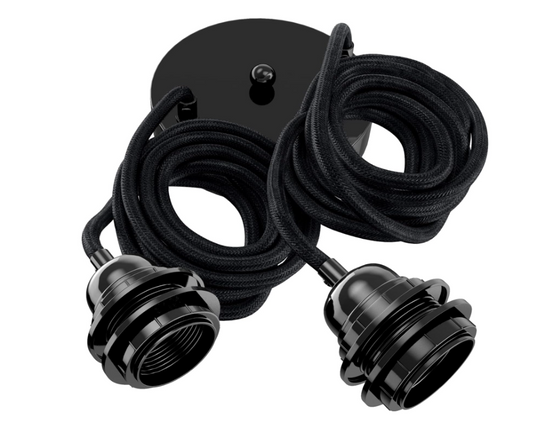 Zwarte 2 lampen ~5692