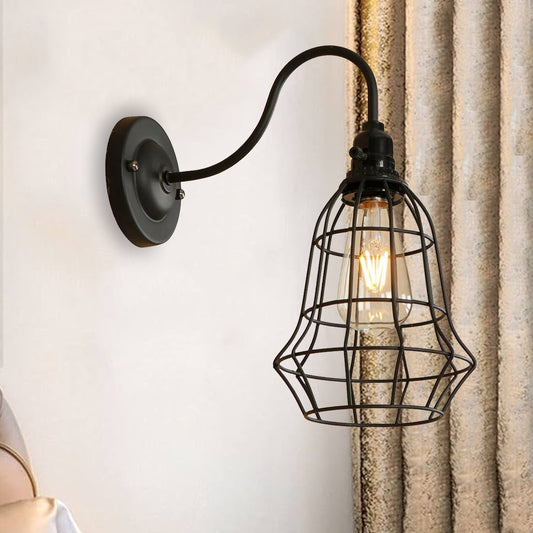 Vintage industriële retro wandlamp, rustieke katrol binnenlamp, armatuur~2669