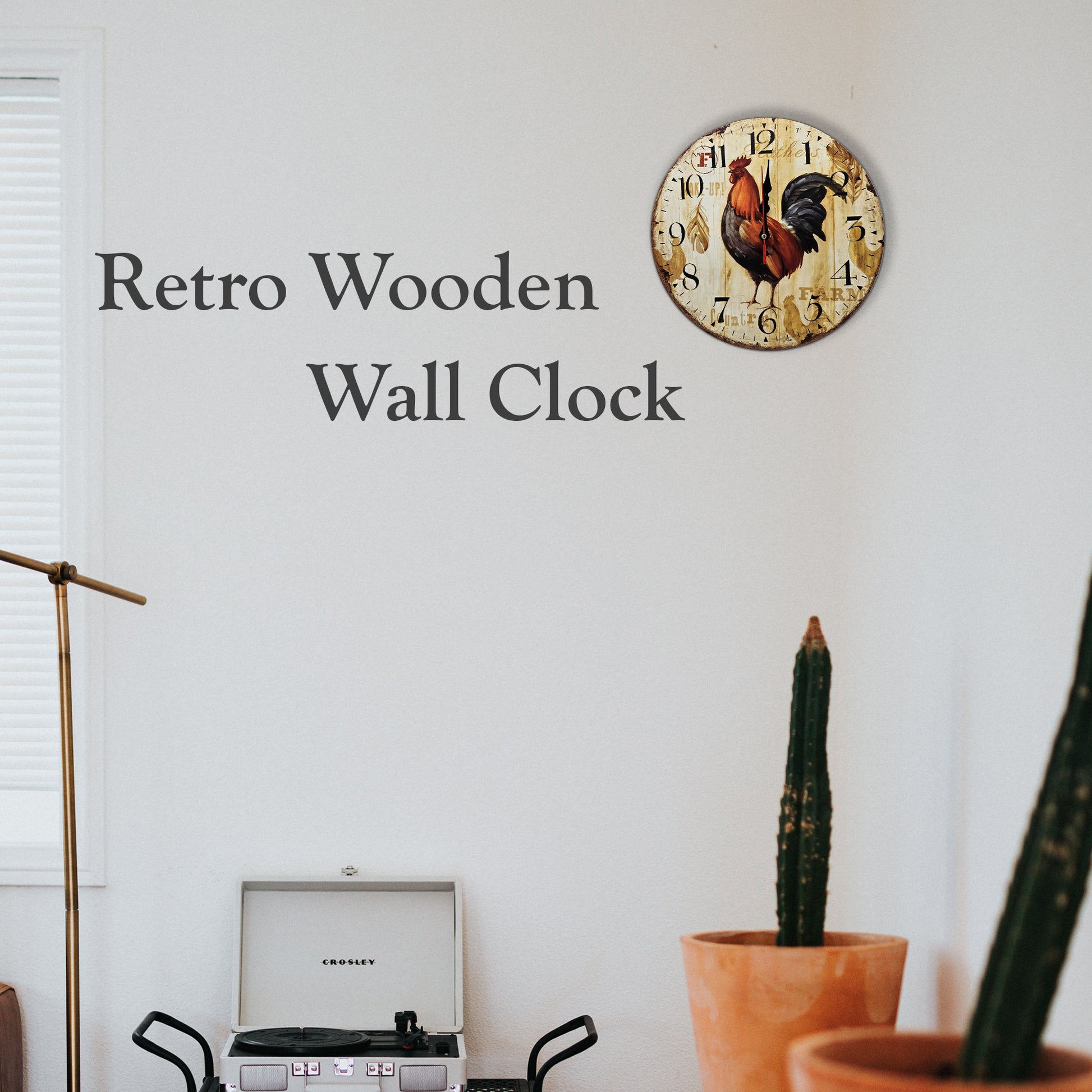 Large Retro Wall Clock