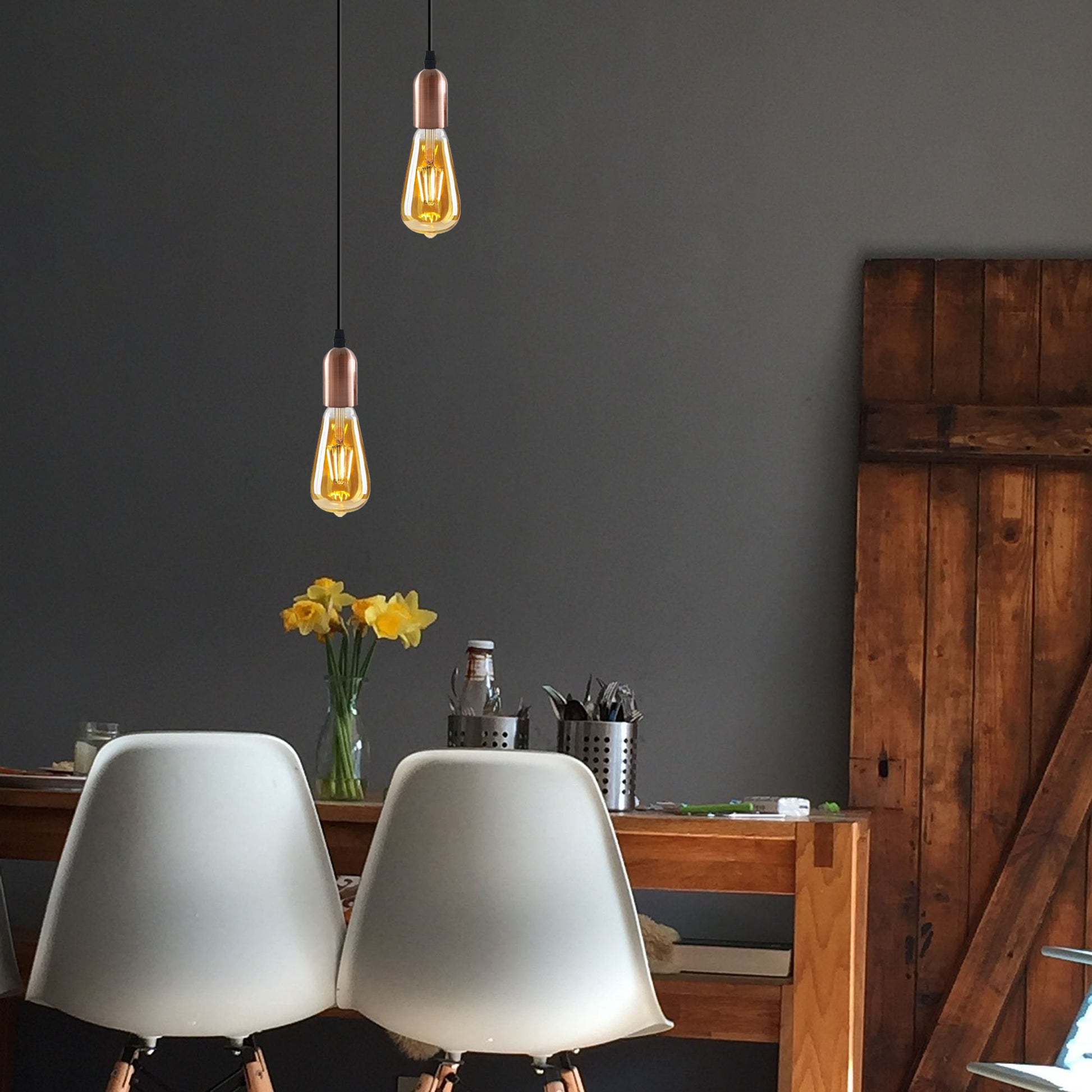 pendant lights with a vintage industrial style