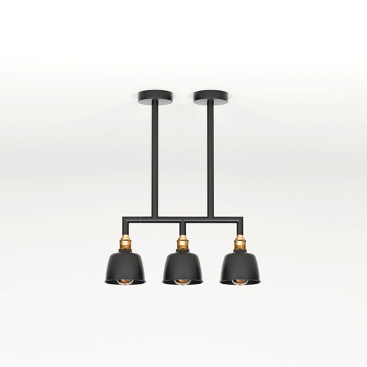 3-weg industriële buis plafondlamp DIY-armatuur - 5638