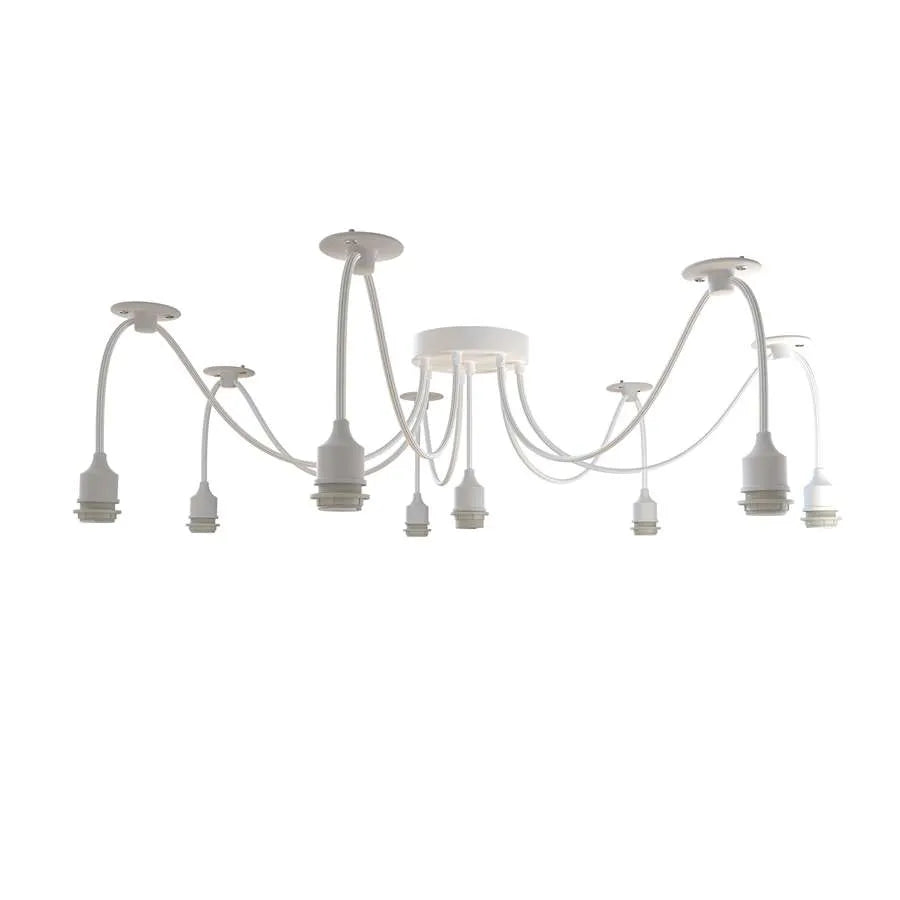 8 way spider Light E27 Pendant Light adjustable cable with swag hook for Kitchen Island Living Room Bedroom Bar Decor-Application image