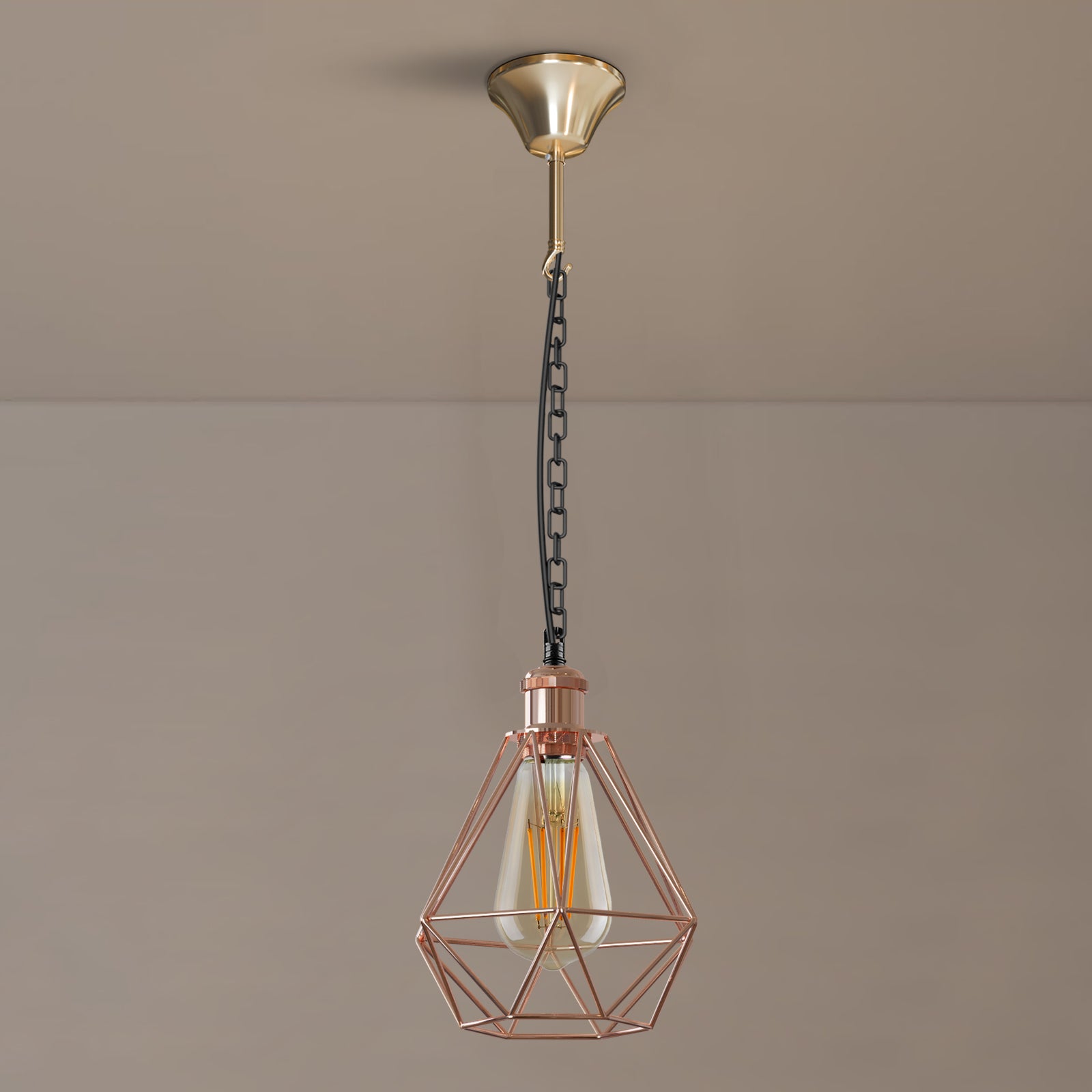 Ceiling rose clamp plate for pendant lamp hanging light fitting