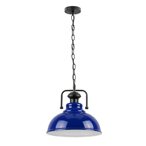 Hanging Pendant Light Easy To Install With Plenty Of Chain  ~6731 – Navy Blue