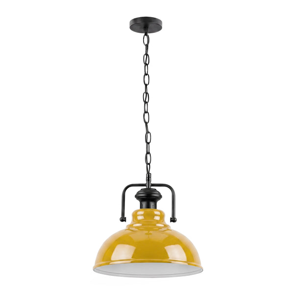 Hanging Pendant Light Easy To Install With Plenty Of Chain  ~6731 – Yellow