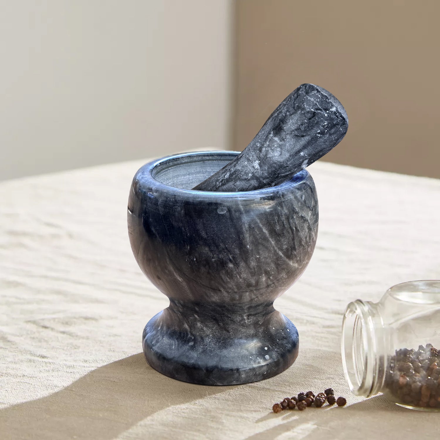 black and wood kitchen accessories