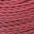 1m/5m/10m 2-aderige gedraaide elektrische kabel perzikkleurige stof~4789
