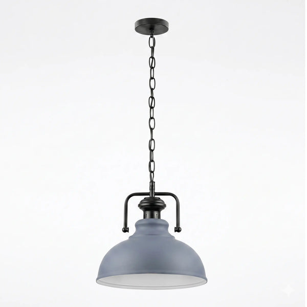 Hanging Pendant Light Easy To Install With Plenty Of Chain  ~6731 – Grey