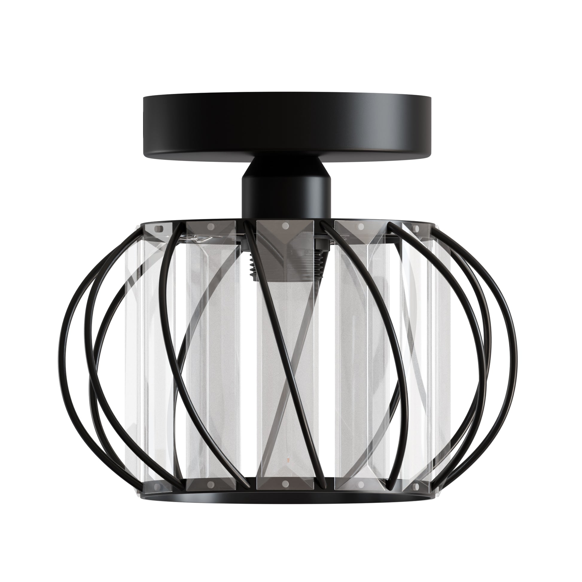 modern metal and glass ceiling light