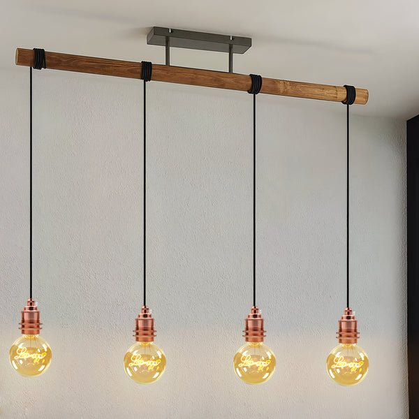 2m, 4m, 4,5m stoffen flexkabel plug-in hanglampkit~2177 – Zwart / 4,5m / Roségoud