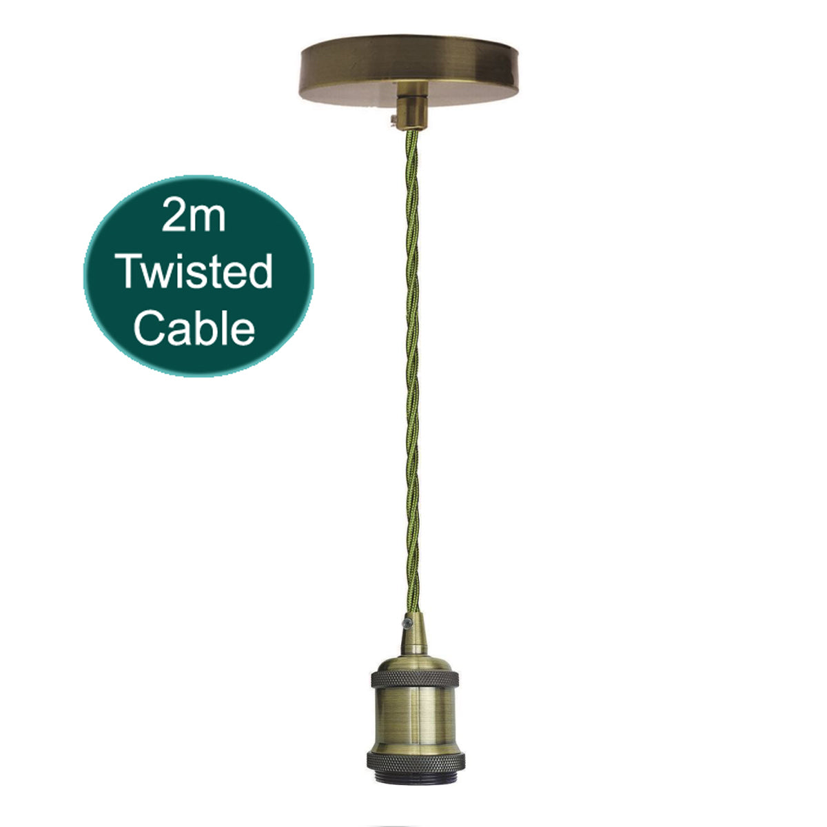 French Pendant Cord Holder Vintage Ceiling Lighting Twisted E27