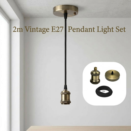2m industriële metalen plafondlampfitting ~~5942
