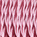 1M/5M/10M Twisted Pink 3-aderige flexibele stoffen kabel~4851