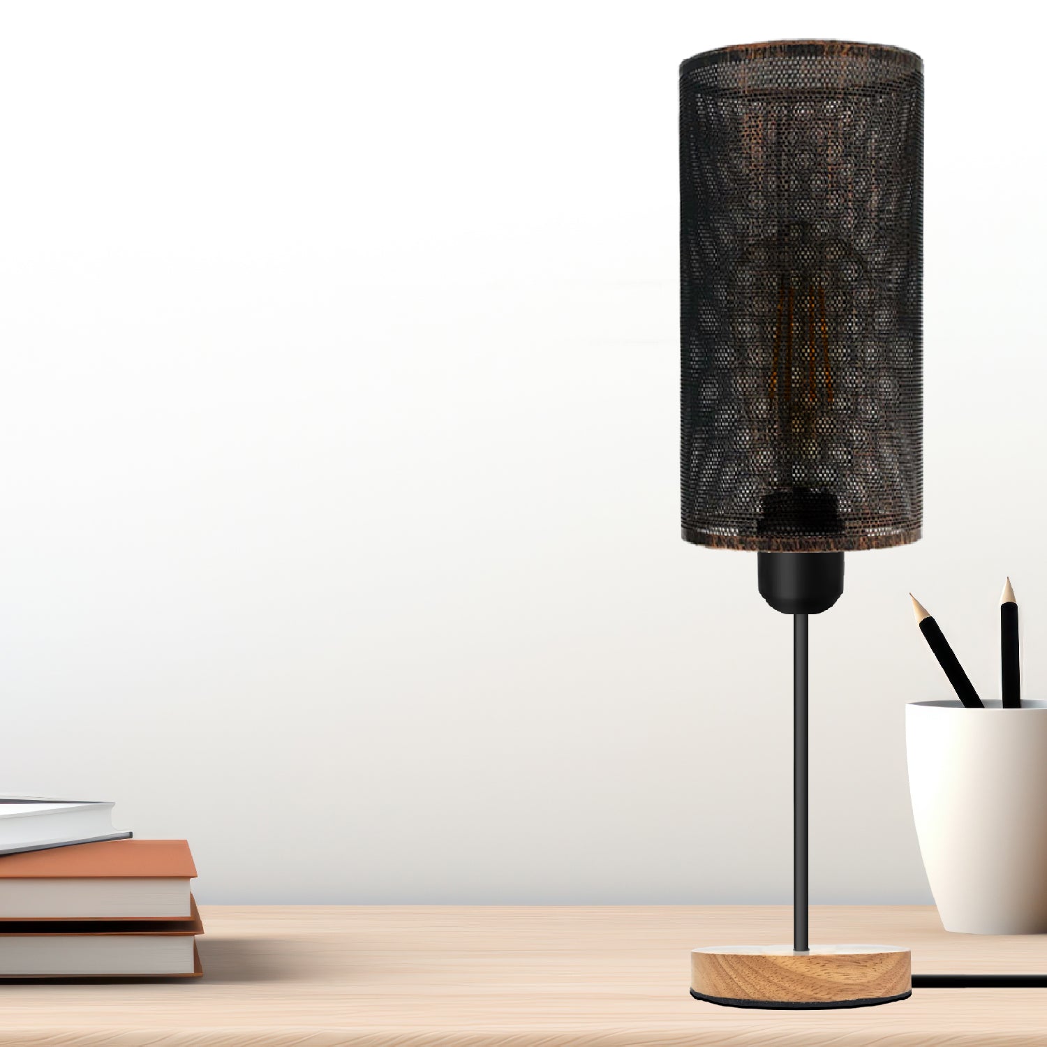  black table lamp light stand lighting