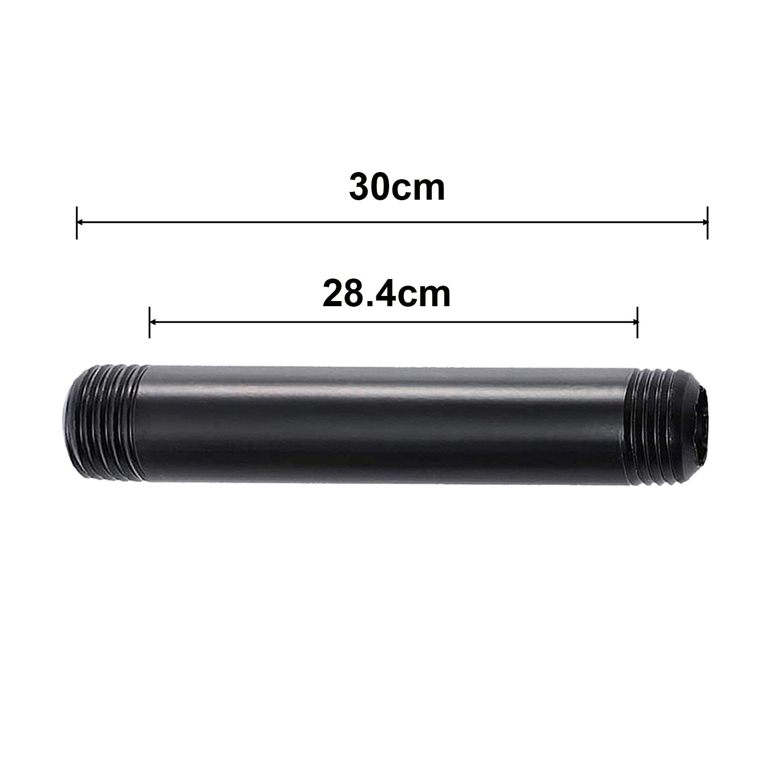 Black iron threaded pipe- 30cm