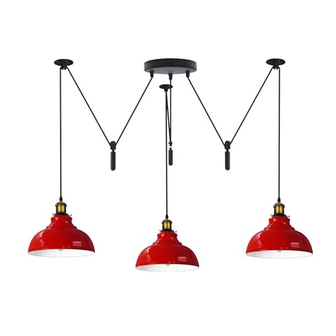 Industrial Pendant Light with Adjustable Heads ~6400