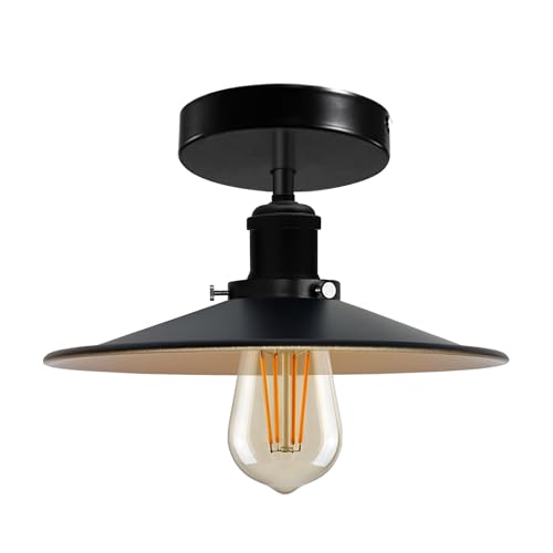 ceiling light shade ceiling black ceiling light shade lampshade ceiling pendant light fitting hanging lights kitchen island lights pendant light fittings ceiling living room pendant lights industrial ceiling Pendant light lighting - Modern Semi-Flush Mount Industrial Ceiling Light