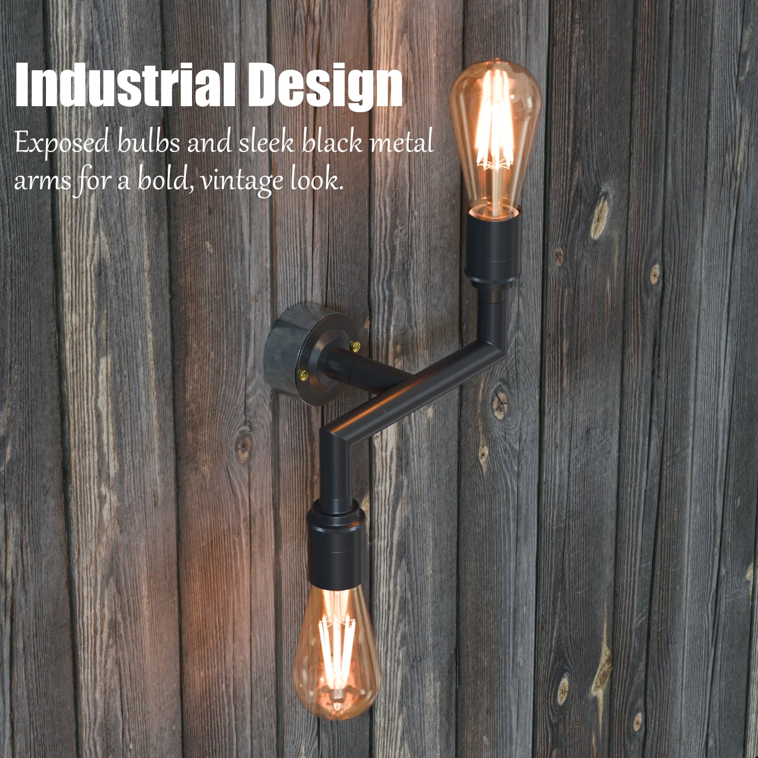 Conduit Pipe 2way Light Wall Lamp kit