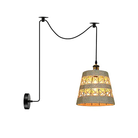 Bamboo Hemp Ceiling Pendant Light Fixture~6440