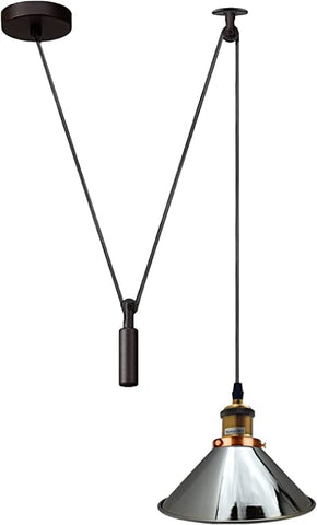 Industrial Pulley Ceiling Light Fixture ~6286